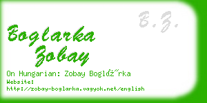 boglarka zobay business card